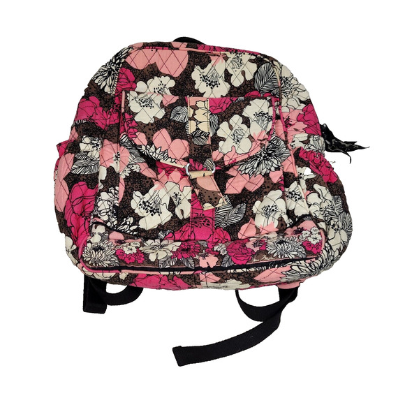 Vera Bradley Backpack Womens Pink Floral Quilted Bag Bags Backpacks School Work - Picture 1 of 13